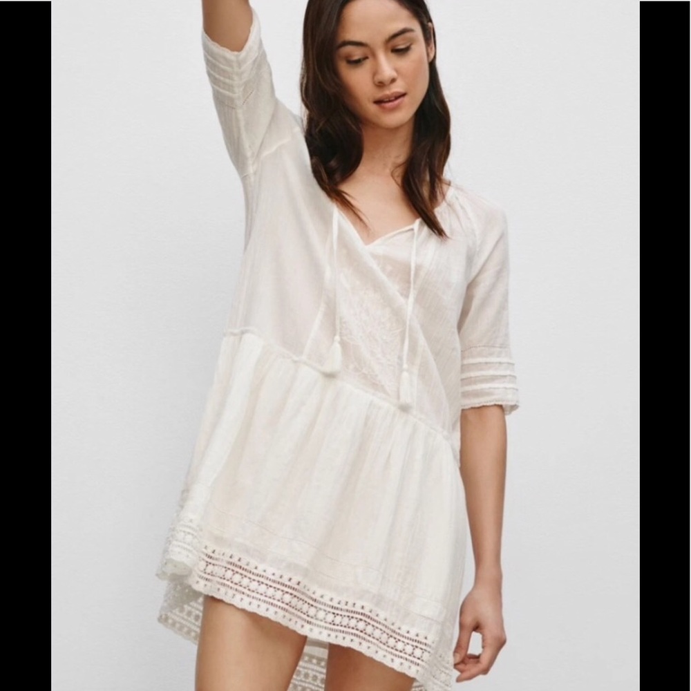 Azure Skies Aritzia Iambic dress XS Pale Blue Boho